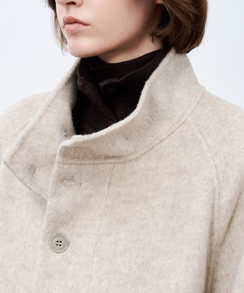 tageechita（タジチタ）の「【tageechita】ダブルフェースウールラグランスリーブスタンドカラーショートコート（その他アウター・レディース・ライトベージュ/ブラウン・S/M）」の19枚目の写真