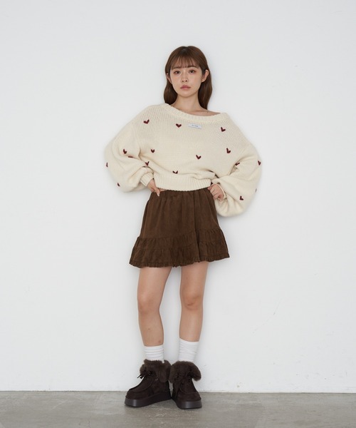 RAY CASSIN（レイカズン）の「厚底ムートンショートブーツ（ブーツ・レディース・ダークブラウン/ベージュ・L/M/S）」の15枚目の写真