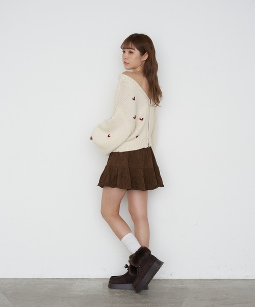 RAY CASSIN（レイカズン）の「厚底ムートンショートブーツ（ブーツ・レディース・ダークブラウン/ベージュ・L/M/S）」の16枚目の写真