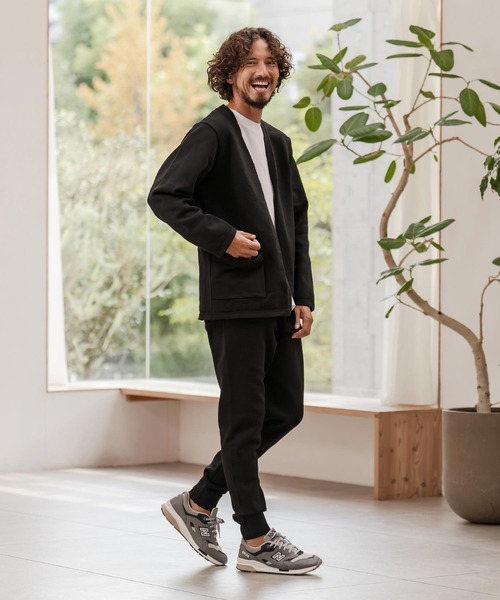 CAMBIO（カンビオ）の「mcg3735-Airy Knit Jacket Like Cardigan ニットカーディガン(A55025cmb)（カーディガン/ボレロ・メンズ・ブラック/グレイッシュベージュ/キナリ/チャコール・S/M/L）」の11枚目の写真