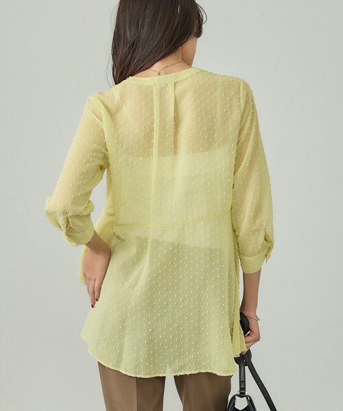 セール】シアードット切り替えブラウス（シャツ/ブラウス）｜INDIVI