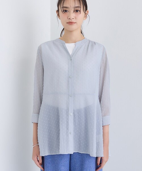 セール】シアードット切り替えブラウス（シャツ/ブラウス）｜INDIVI