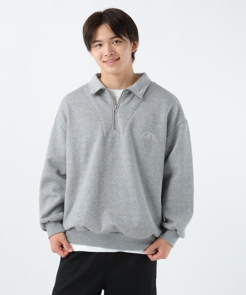 GLOBAL WORK(グローバルワーク)の「あったか裏起毛ハーフジップスウェット/AND YUA ANY/591458(スウェット・キッズ・ダークグレー/ライトグレー・MEDIUM/LARGE)」の14枚目の写真