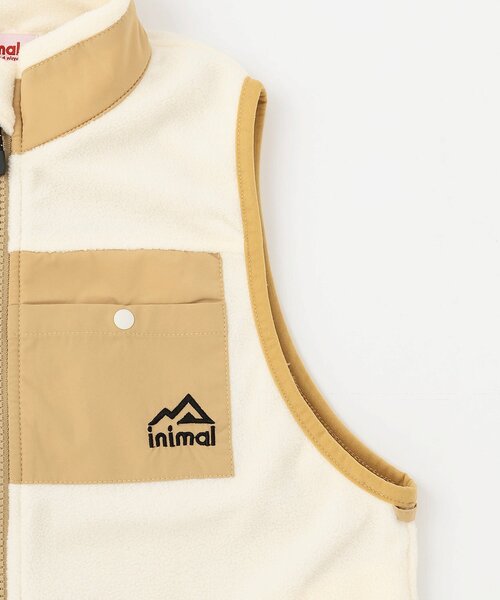 minimal(ミニマル)の「フリースベスト(ベスト・キッズ・ブラック/オフホワイト/ターコイズブルー/カラフル・130cm/120cm/100cm/140cm/110cm/90cm)」の7枚目の写真
