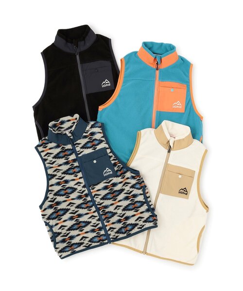 minimal（ミニマル）の「フリースベスト（ベスト・キッズ・ブラック/オフホワイト/ターコイズブルー/カラフル・130cm/120cm/100cm/140cm/110cm/90cm）」の22枚目の写真