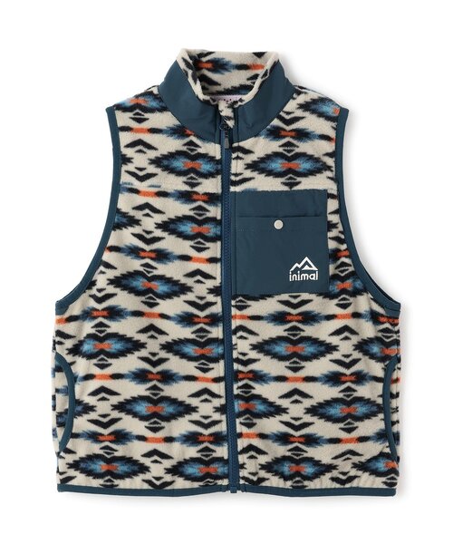 minimal（ミニマル）の「フリースベスト（ベスト・キッズ・ブラック/オフホワイト/ターコイズブルー/カラフル・130cm/120cm/100cm/140cm/110cm/90cm）」の19枚目の写真