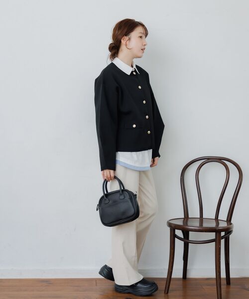 RETRO GIRL（レトロガール）の「センターシームフレアPT（スラックス・レディース・ナチュラル/ブラウン/ブラック・FREE）」の5枚目の写真