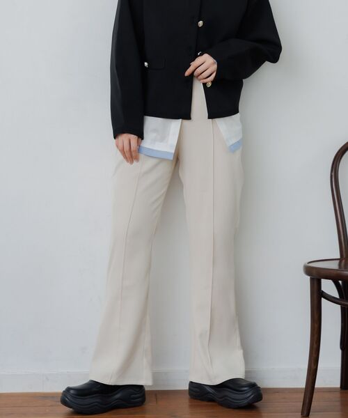 RETRO GIRL（レトロガール）の「センターシームフレアPT（スラックス・レディース・ナチュラル/ブラウン/ブラック・FREE）」の8枚目の写真