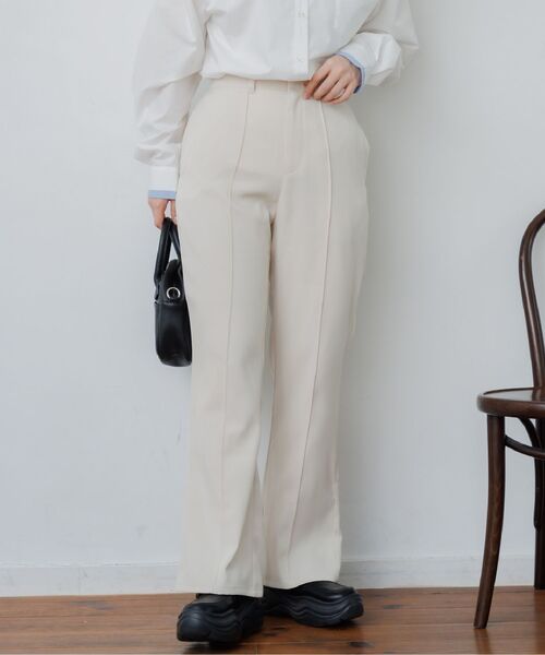 RETRO GIRL（レトロガール）の「センターシームフレアPT（スラックス・レディース・ナチュラル/ブラウン/ブラック・FREE）」の12枚目の写真