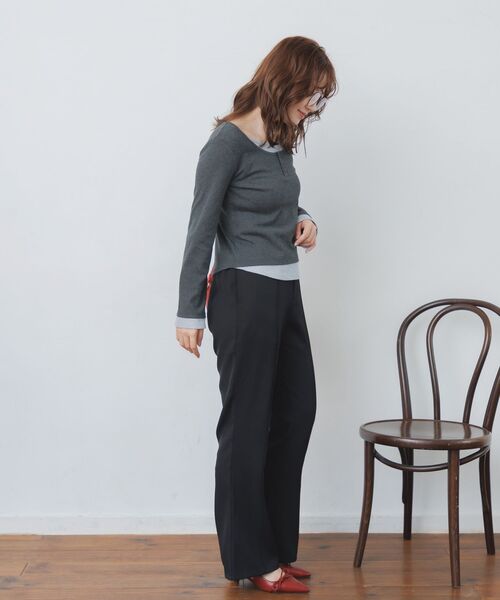 RETRO GIRL（レトロガール）の「センターシームフレアPT（スラックス・レディース・ナチュラル/ブラウン/ブラック・FREE）」の15枚目の写真