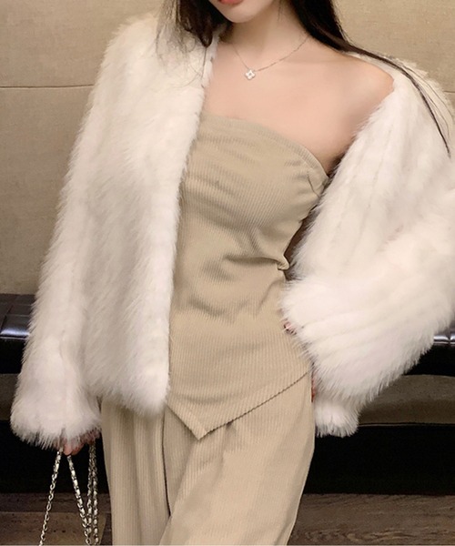 エコファーショートジャケット（その他アウター）｜LUCPY（ラクピー