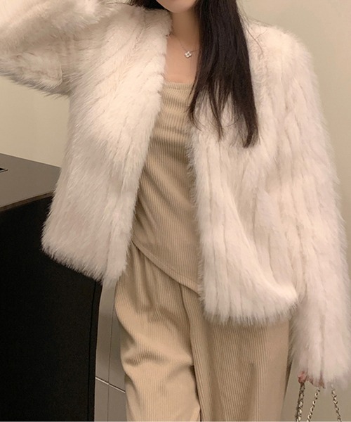 エコファーショートジャケット（その他アウター）｜LUCPY（ラクピー