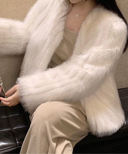 エコファーショートジャケット（その他アウター）｜LUCPY