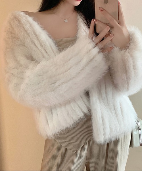 エコファーショートジャケット（その他アウター）｜LUCPY（ラクピー