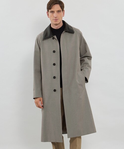 MACKINTOSH LONDON（マッキントッシュ ロンドン）の「【HADSTON】【DORMEUIL】ウールコットンラグランスリーブベルテッドコート（ステンカラーコート・メンズ・ベージュ系その他/ブラウン・38/40）」の2枚目の写真