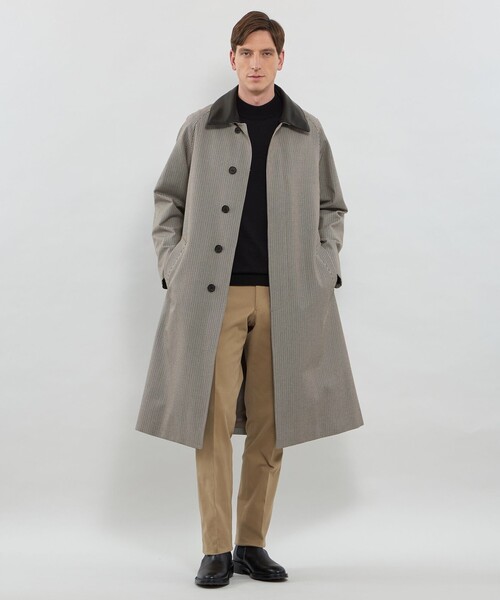 MACKINTOSH LONDON（マッキントッシュ ロンドン）の「【HADSTON】【DORMEUIL】ウールコットンラグランスリーブベルテッドコート（ステンカラーコート・メンズ・ベージュ系その他/ブラウン・38/40）」の5枚目の写真