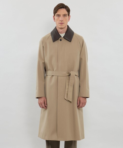 MACKINTOSH LONDON（マッキントッシュ ロンドン）の「【HADSTON】【DORMEUIL】ウールコットンラグランスリーブベルテッドコート（ステンカラーコート・メンズ・ベージュ系その他/ブラウン・38/40）」の6枚目の写真