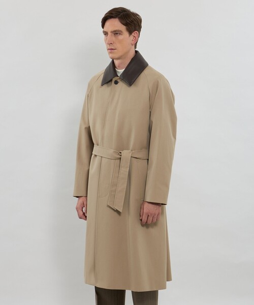 MACKINTOSH LONDON（マッキントッシュ ロンドン）の「【HADSTON】【DORMEUIL】ウールコットンラグランスリーブベルテッドコート（ステンカラーコート・メンズ・ベージュ系その他/ブラウン・38/40）」の7枚目の写真