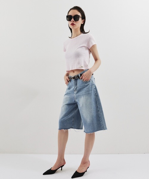 HANNE(アン)の「バミューダデニムパンツ(デニムパンツ・レディース・ネイビー/ブルー・S/M)」の17枚目の写真
