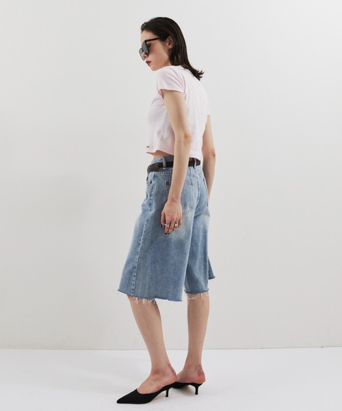 HANNE(アン)の「バミューダデニムパンツ(デニムパンツ・レディース・ネイビー/ブルー・S/M)」の18枚目の写真