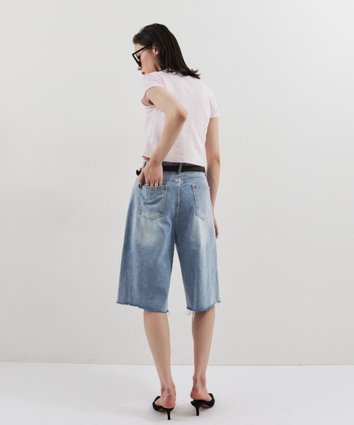 HANNE(アン)の「バミューダデニムパンツ(デニムパンツ・レディース・ネイビー/ブルー・S/M)」の19枚目の写真