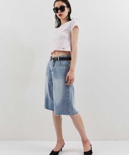 HANNE(アン)の「バミューダデニムパンツ(デニムパンツ・レディース・ネイビー/ブルー・S/M)」の20枚目の写真