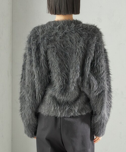 セール】〈手洗い可能〉シャギー ファー クルーネック プルオーバー