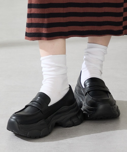 軽量 厚底 スニーカーソール ローファー /51326(ローファー 軽量 厚底 スニーカーソール ローファー /51326(ローファー