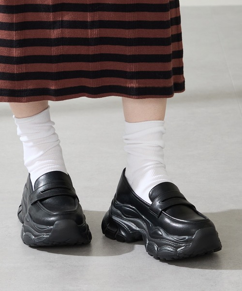 ORiental TRaffic(オリエンタルトラフィック)の「厚底 軽量スニーカーソール ローファー /51326(ローファー・レディース・ブラック/ブラウン・38/41/40/37/36/35/34/39)」の9枚目の写真