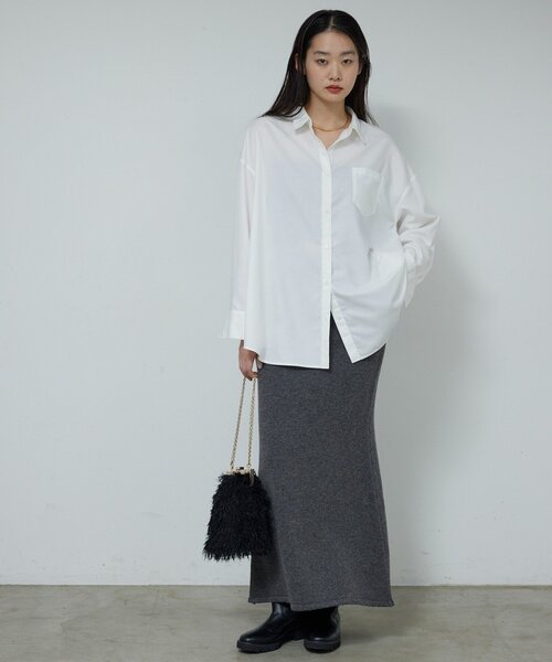 GALLARDAGALANTE(ガリャルダガランテ)の「【2way 】オーバーシャツ(シャツ/ブラウス・レディース・ホワイト/サックスブルー・FREE)」の7枚目の写真