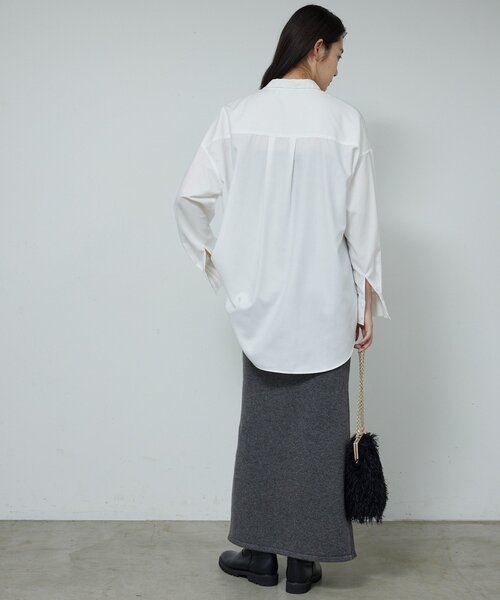 GALLARDAGALANTE(ガリャルダガランテ)の「【2way 】オーバーシャツ(シャツ/ブラウス・レディース・ホワイト/サックスブルー・FREE)」の9枚目の写真