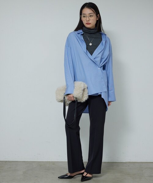 GALLARDAGALANTE(ガリャルダガランテ)の「【2way 】オーバーシャツ(シャツ/ブラウス・レディース・ホワイト/サックスブルー・FREE)」の16枚目の写真