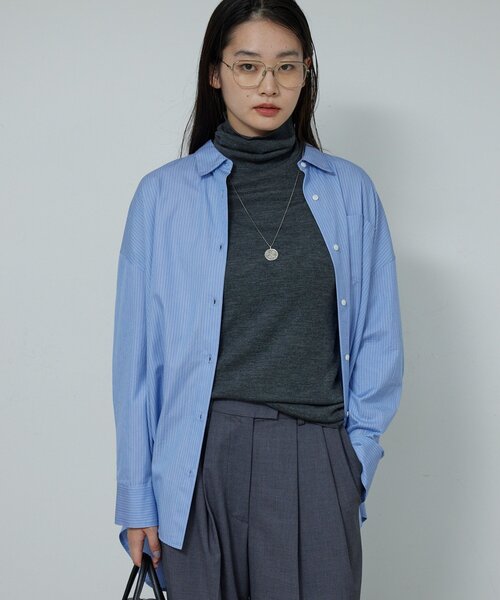 GALLARDAGALANTE(ガリャルダガランテ)の「【2way 】オーバーシャツ(シャツ/ブラウス・レディース・ホワイト/サックスブルー・FREE)」の19枚目の写真