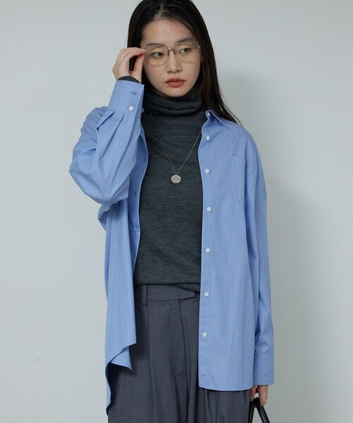 GALLARDAGALANTE(ガリャルダガランテ)の「【2way 】オーバーシャツ(シャツ/ブラウス・レディース・ホワイト/サックスブルー・FREE)」の20枚目の写真