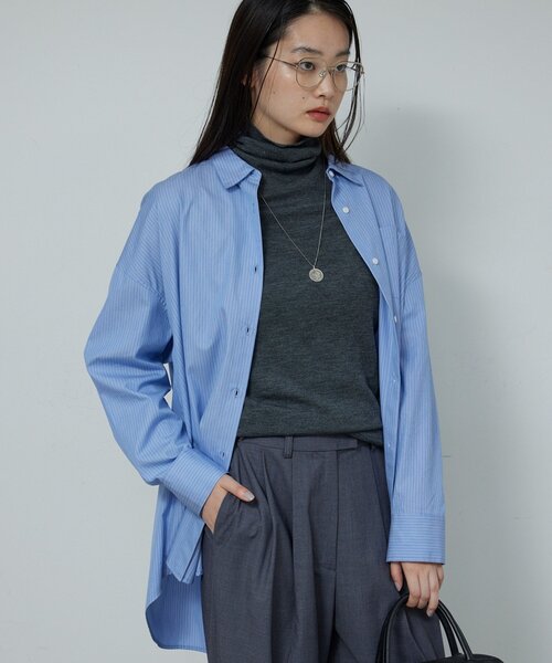 GALLARDAGALANTE(ガリャルダガランテ)の「【2way 】オーバーシャツ(シャツ/ブラウス・レディース・ホワイト/サックスブルー・FREE)」の21枚目の写真