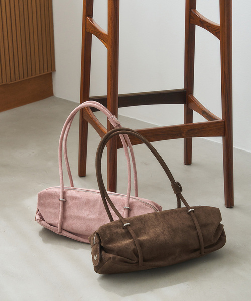 LE TALON(ルタロン)の「LE TALON gather oblong bag(ショルダーバッグ・レディース・ブラウン/ピンク・FREE)」の3枚目の写真