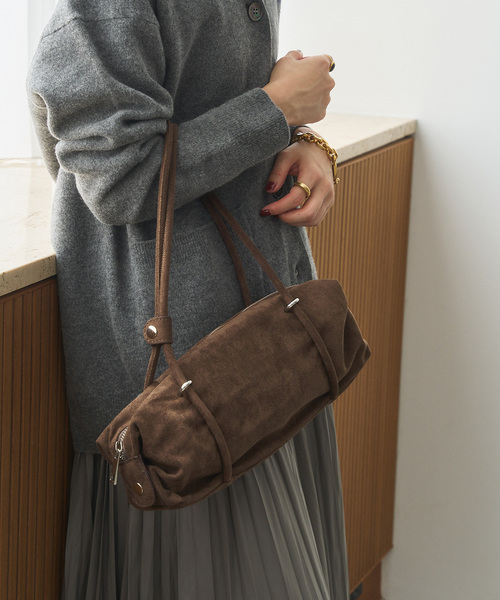 LE TALON(ルタロン)の「LE TALON gather oblong bag(ショルダーバッグ・レディース・ブラウン/ピンク・FREE)」の6枚目の写真