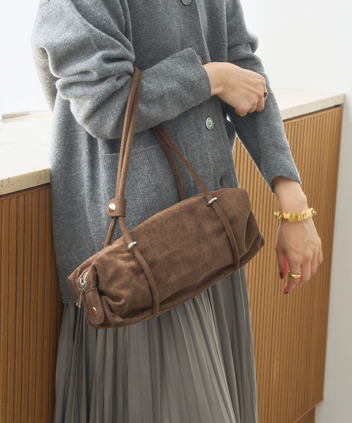 LE TALON(ルタロン)の「LE TALON gather oblong bag(ショルダーバッグ・レディース・ブラウン/ピンク・FREE)」の7枚目の写真