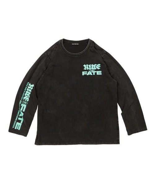 RULE THE FATE（ルールザフェイト）の「RTF LOGO PIGMENT LONG SLEEVE TEE/ロゴピグメントロングスリーブTシャツ（Tシャツ/カットソー・メンズ・ブラック/ベージュ・1/0/2）」の11枚目の写真