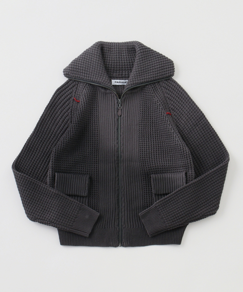 PARANOID(パラノイド)の「PARANOID / パラノイド BIG COLLAR GRADATION ZIP KNIT(カーディガン/ボレロ・メンズ・ブルー系その他/ブラック・LARGE/MEDIUM)」の1枚目の写真