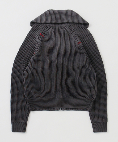 PARANOID(パラノイド)の「PARANOID / パラノイド BIG COLLAR GRADATION ZIP KNIT(カーディガン/ボレロ・メンズ・ブルー系その他/ブラック・LARGE/MEDIUM)」の7枚目の写真