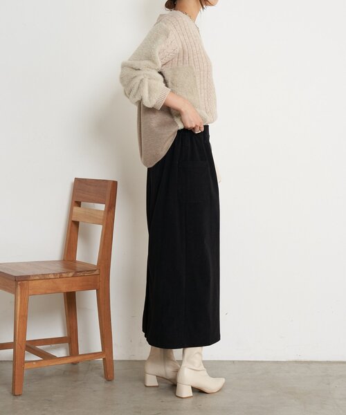 Jena espace merveilleux（ジェナ　エスパスメルヴェイユ）の「ケーブルラメシャギーニット（ニット/セーター・レディース・グレー/オフホワイト/ベージュ・FREE）」の5枚目の写真
