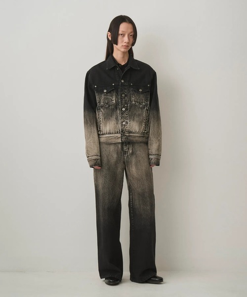 Juha(ユハ)の「【JUHA/ユハ】GRADATION DENIM JACKET(ブルゾン・メンズ・ブラック・3/4)」の4枚目の写真