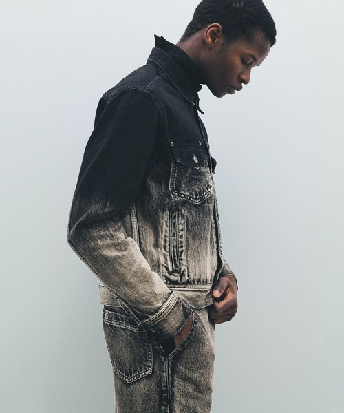 Juha(ユハ)の「【JUHA/ユハ】GRADATION DENIM JACKET(ブルゾン・メンズ・ブラック・3/4)」の7枚目の写真