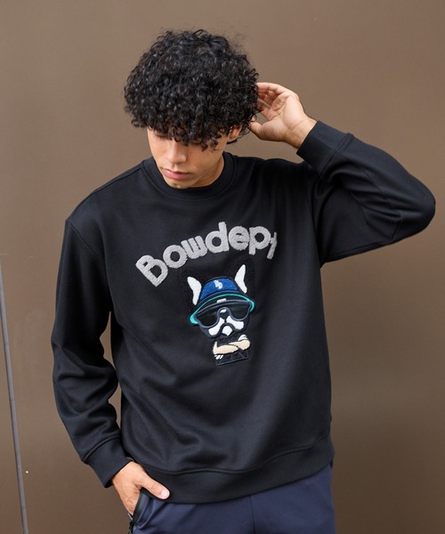 TETE(テット)の「【TETE SELECTION】DOG刺繍起毛クルートレーナー/スウェット クルーネック 長袖 カジュアル ストリート(スウェット・メンズ・杢グレー/ブラック・MEDIUM/X-LARGE/LARGE)」の2枚目の写真