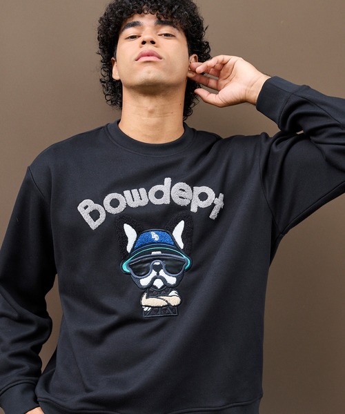 TETE(テット)の「【TETE SELECTION】DOG刺繍起毛クルートレーナー/スウェット クルーネック 長袖 カジュアル ストリート(スウェット・メンズ・杢グレー/ブラック・MEDIUM/X-LARGE/LARGE)」の4枚目の写真