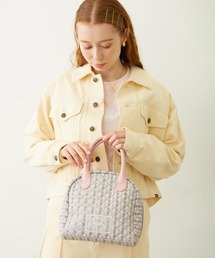 MILKFED.（ミルクフェド）の「STRIPED FLOWER QUILTED BAG（ハンドバッグ）」