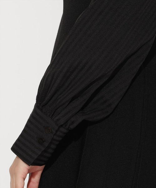 AND COUTURE(アンドクチュール)の「ニットビスチェ風スキッパーワンピース(ワンピース・レディース・ブラック系その他/ブルー系その他・FREE)」の7枚目の写真