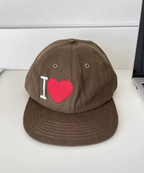 SORUTT（ソルト）の「【 SORUTT / ソルト 】 I LOVE ロゴ ワンポイント キャップ #_（キャップ・レディース・ブラウン・FREE）」の2枚目の写真