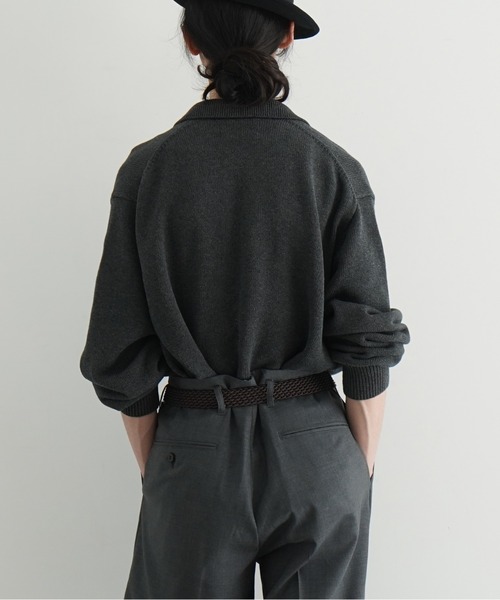 KAIKO(カイコー)の「KAIKO Knit polo shirt 2.0(ニット/セーター・メンズ・レッド/ダークグレー/サックスブルー/ブラック/グレー・1/2/3)」の13枚目の写真